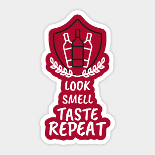 Look Smell Taste Repeat, Sommelier Sticker